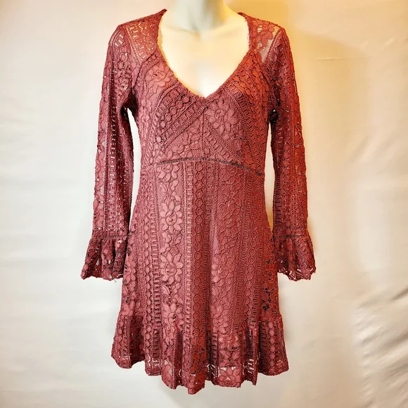 American Rag Juniors' Lace Empire-Waist Dress, Created for Macy's - Red S American Rag Juniors' Lace Empire-Waist Dress, Created for Macy's - Red S